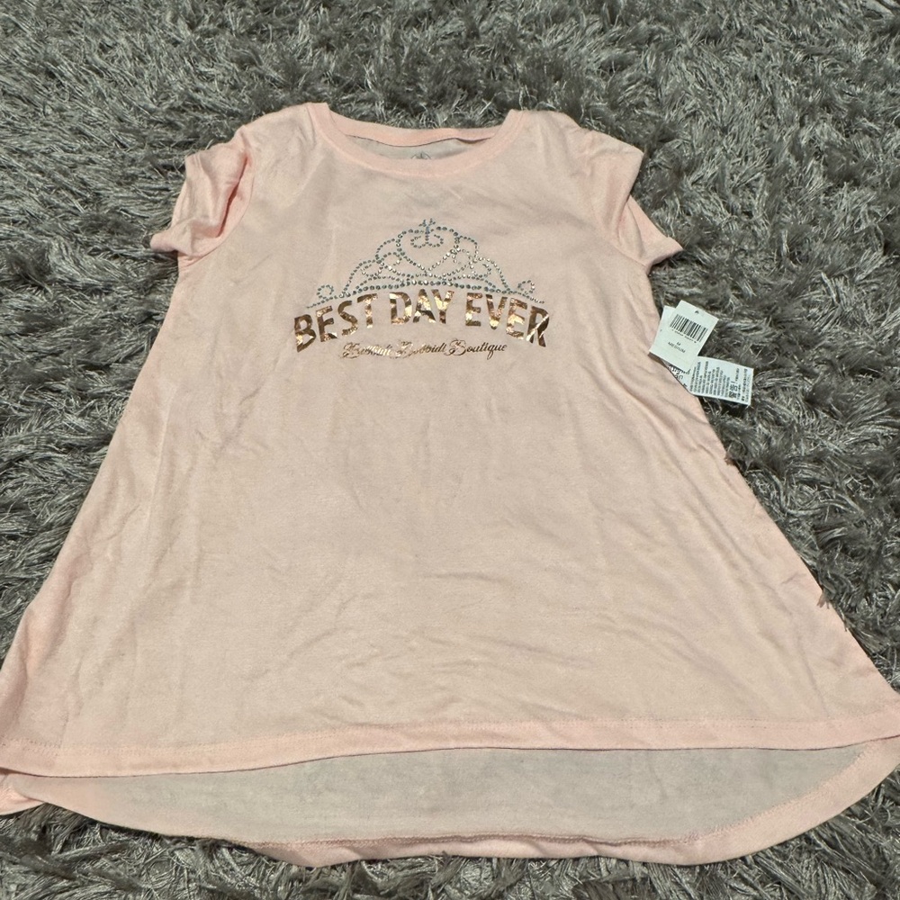 New Disney Parks Best Day Ever Bibbidi Bobbidi Boutique Pink Shirt Medium